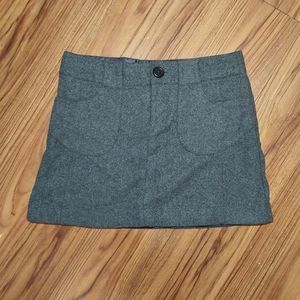 Tangents Vintage Grey Wool Mini Skirt